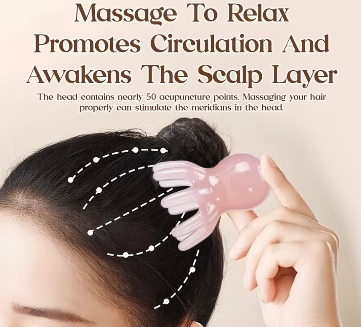 3-in-1 Hair Growth & Scalp Care Set - Oil Applicator + Scalp Massager + Comb Bottle