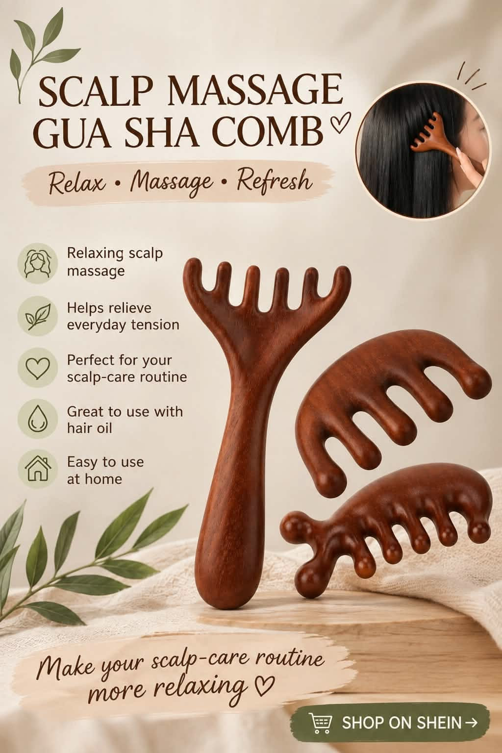 Gua Sha Massage Comb